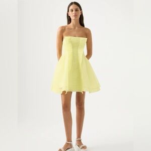 Aje Astrid Strapless Mini Dress
